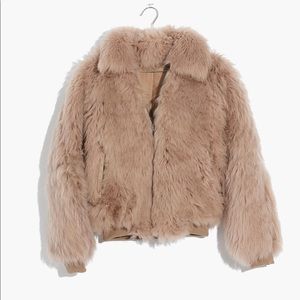 Madewell Mongolian Shearling Bomber Jacket